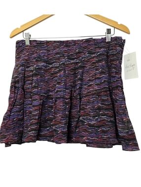 Free People Purple Pleated Micro Mini Skirt NWT Sz 8 | Lined Flowy Skirt | Y2K